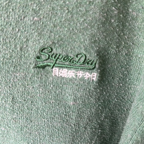Superdry Cotton Vneck Sweater Green XL - Picture 3 of 5
